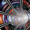 Wormhole with video wall